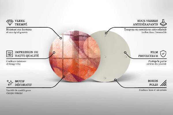 Tábua de corte de vidro Arte abstrata