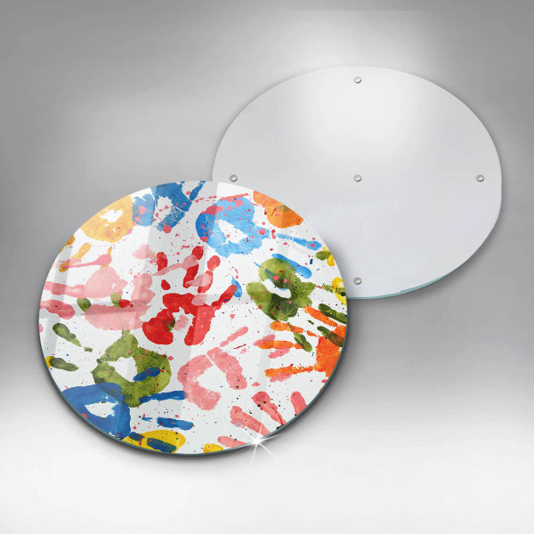 Tábua cozinha Vestígios de mãos de crianças