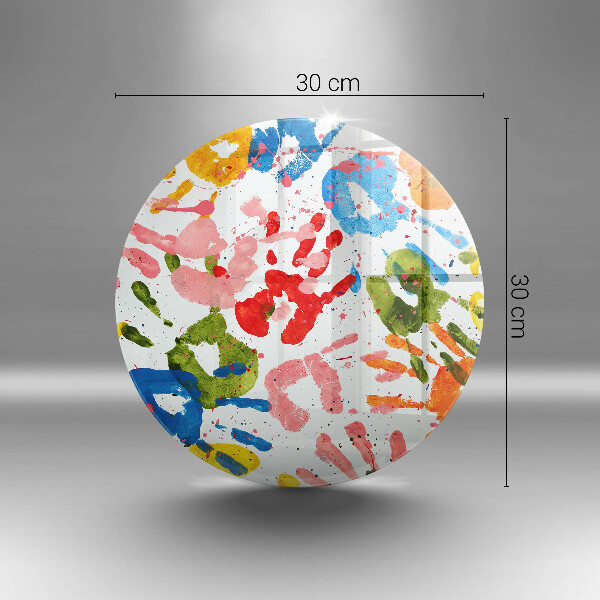 Tábua cozinha Vestígios de mãos de crianças