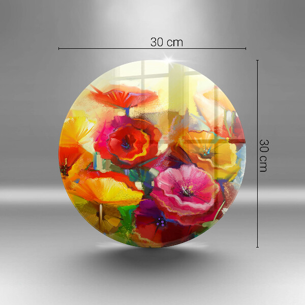 Tábua para cozinha Flores coloridas pintadas