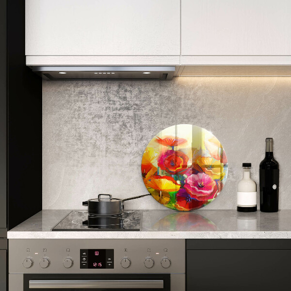 Tábua para cozinha Flores coloridas pintadas