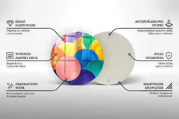 Tábua para corte Círculos coloridos