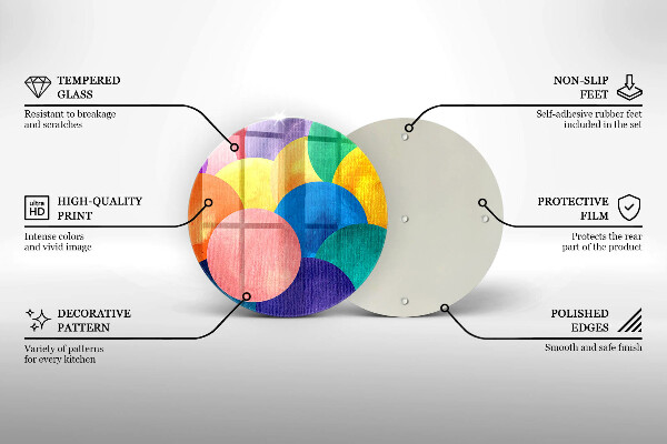 Tábua para corte Círculos coloridos