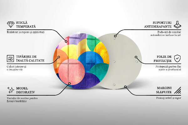 Tábua para corte Círculos coloridos