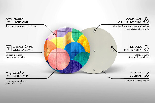 Tábua para corte Círculos coloridos