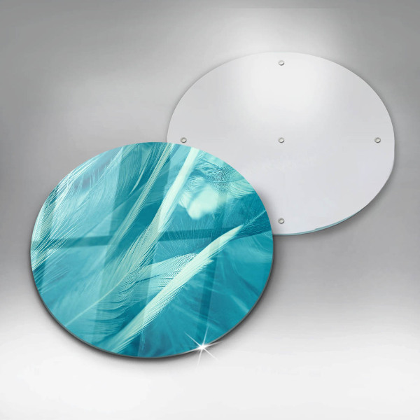 Tábua de corte de vidro Penas delicadas