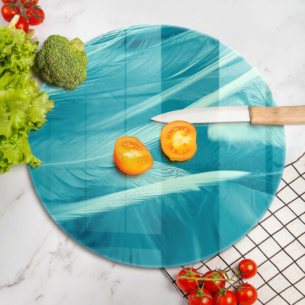 Tábua de corte de vidro Penas delicadas