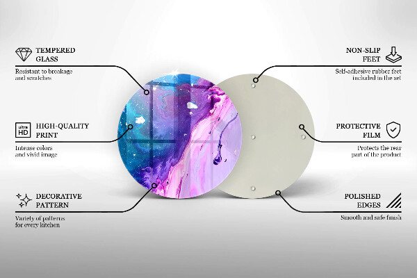 Tábua de vidro Tinta abstrata