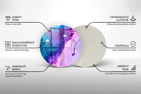 Tábua de vidro Tinta abstrata