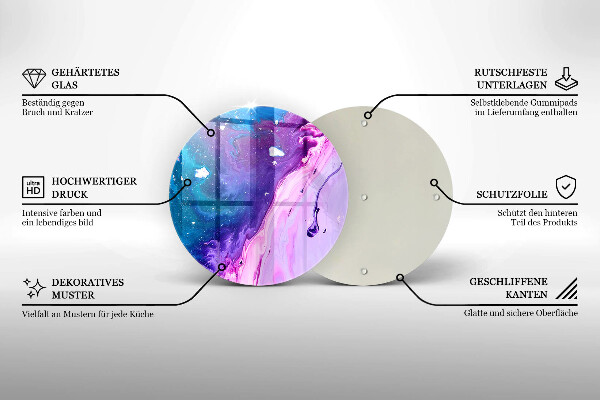 Tábua de vidro Tinta abstrata