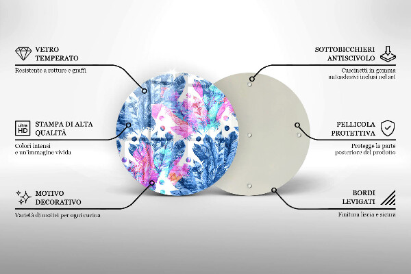 Tábua de cortar Ilustração de pena boho