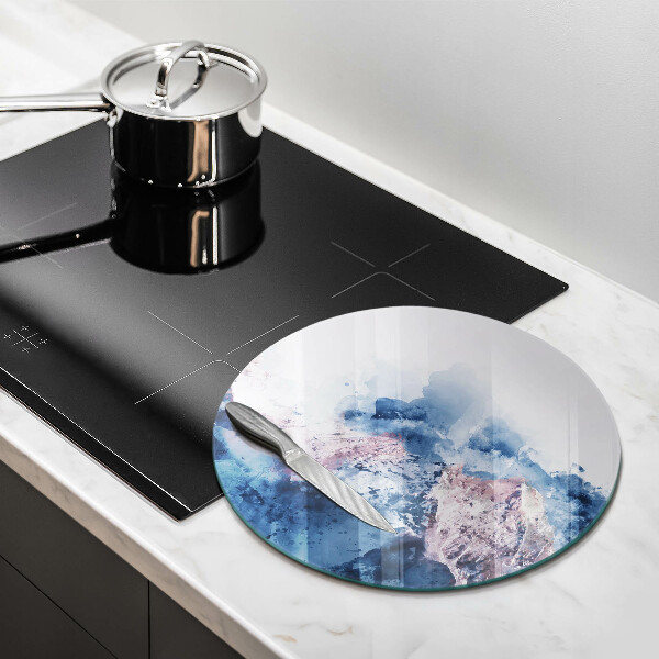 Tábua de corte de vidro Montanhas pintadas abstratamente