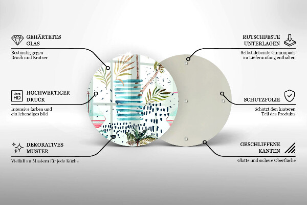 Tábua de vidro Ilustrações de férias