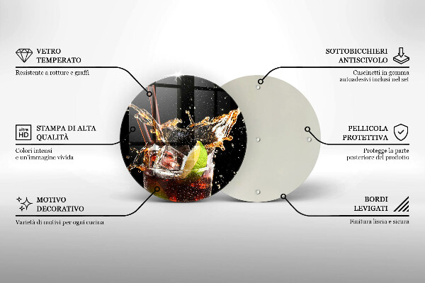 Tábua de vidro Beber com gelo