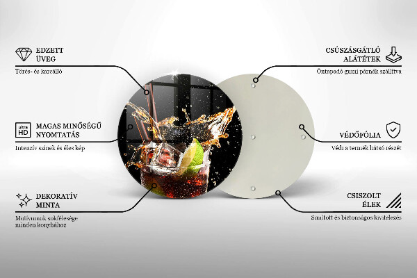 Tábua de vidro Beber com gelo