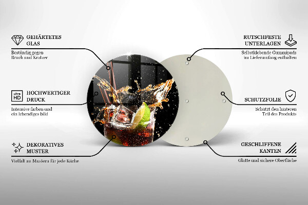 Tábua de vidro Beber com gelo