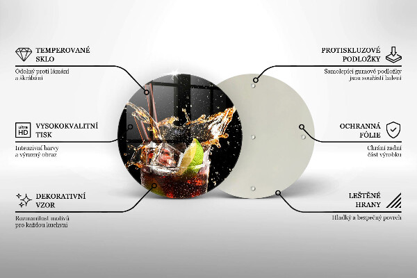 Tábua de vidro Beber com gelo