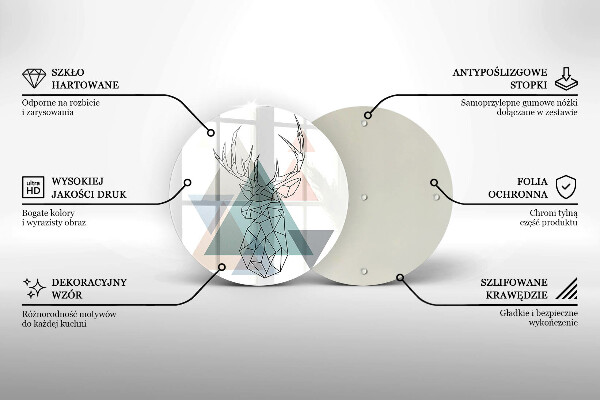 Tábua de cortar veado abstrato