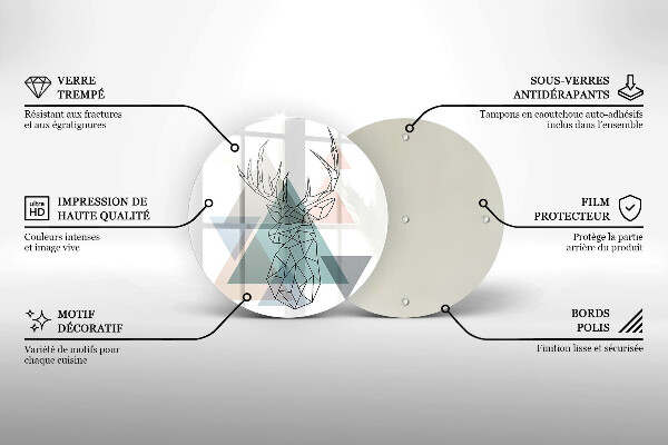 Tábua de cortar veado abstrato
