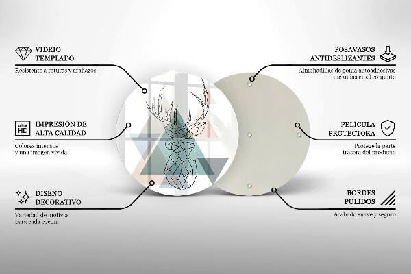 Tábua de cortar veado abstrato