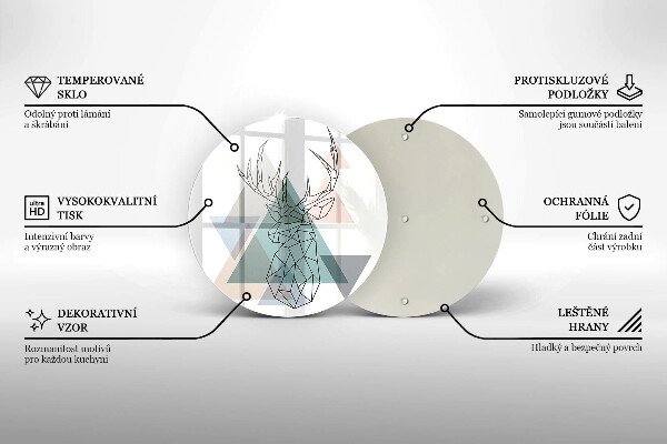Tábua de cortar veado abstrato