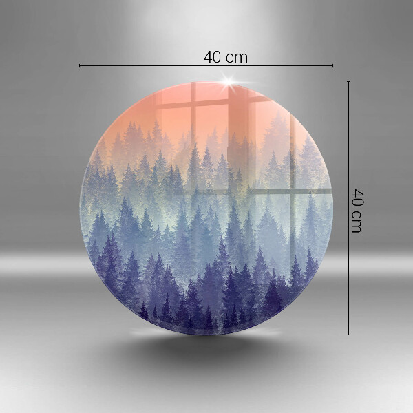 Tábua corte Floresta ao pôr do sol