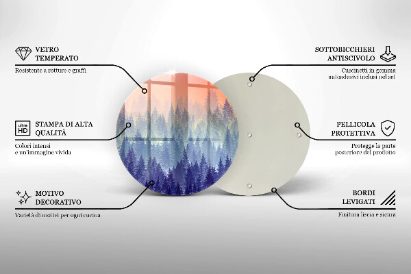 Tábua corte Floresta ao pôr do sol
