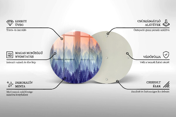 Tábua corte Floresta ao pôr do sol