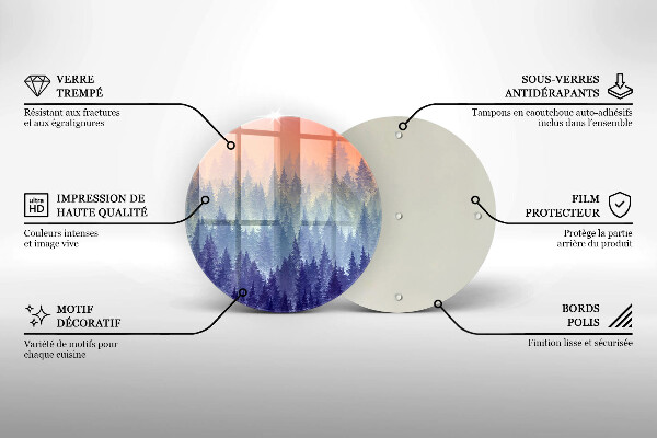 Tábua corte Floresta ao pôr do sol