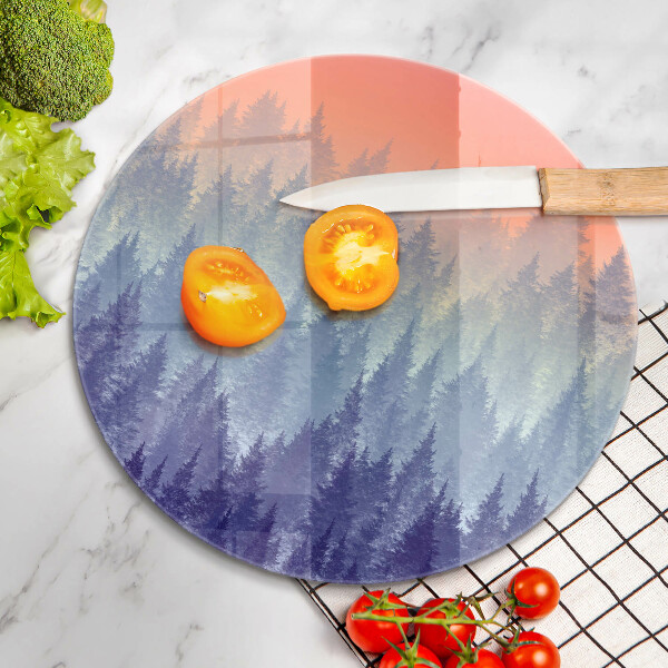 Tábua corte Floresta ao pôr do sol