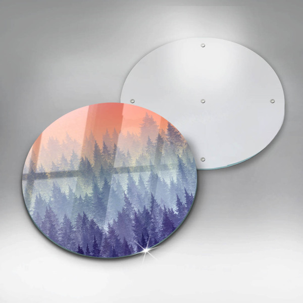 Tábua corte Floresta ao pôr do sol