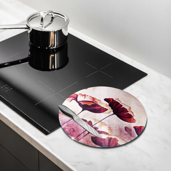 Tábua de vidro Pintura de flores