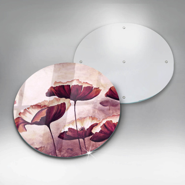 Tábua de vidro Pintura de flores