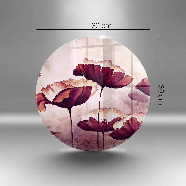 Tábua de vidro Pintura de flores