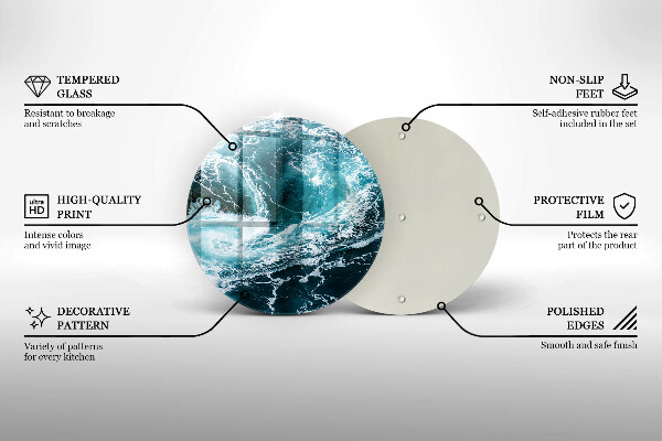 Tábua de cortar Ondas espumosas de água