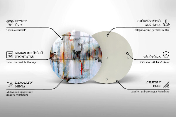 Tábua para cozinha Tintas abstratas