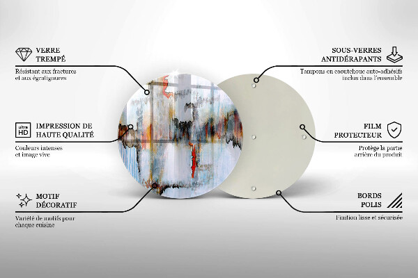 Tábua para cozinha Tintas abstratas