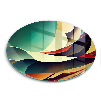 Tábua de corte de vidro Abstração de formas