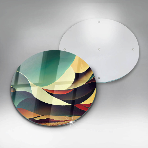 Tábua de corte de vidro Abstração de formas