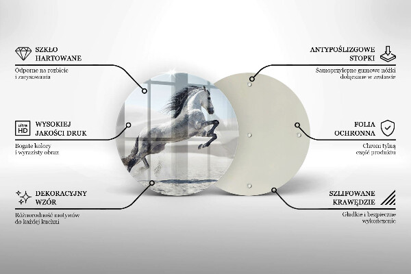 Tábua para cozinha Cavalo branco corcel