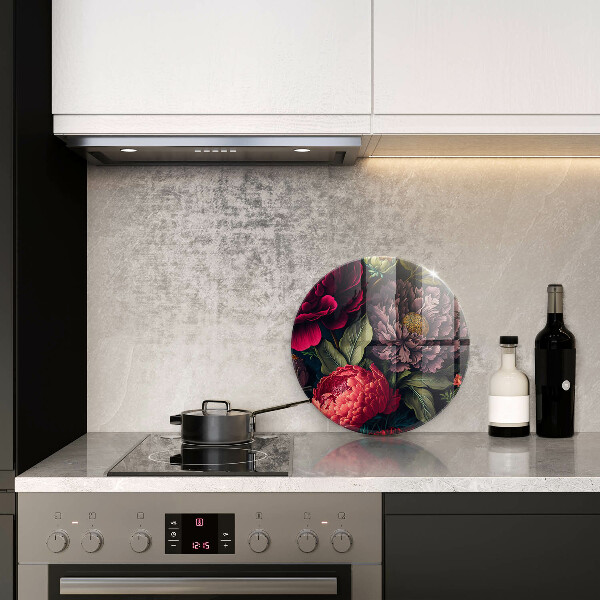 Tábua de cortar de vidro Lindas flores