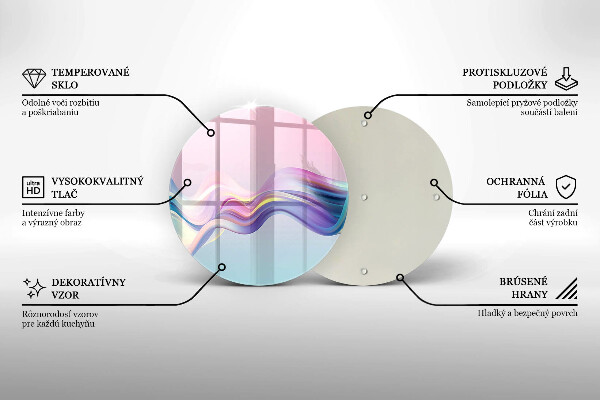 Tábua para corte abstração pastel