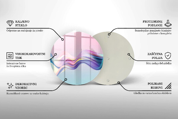 Tábua para corte abstração pastel