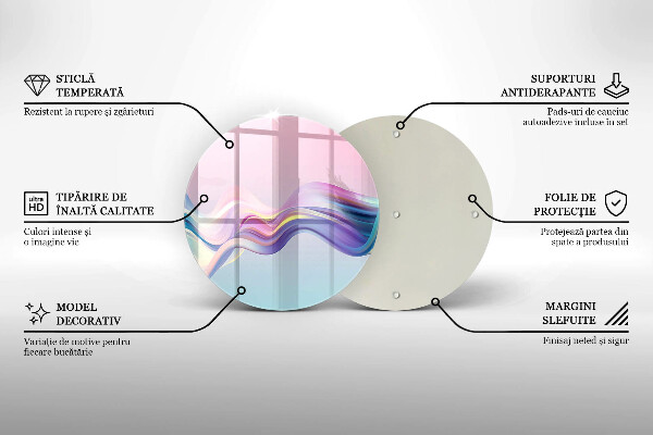 Tábua para corte abstração pastel
