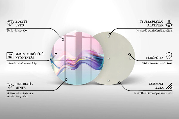 Tábua para corte abstração pastel