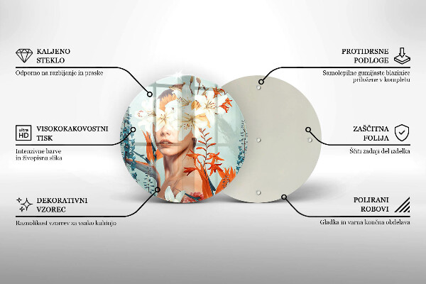 Tábua de cortar Mulher em Flores