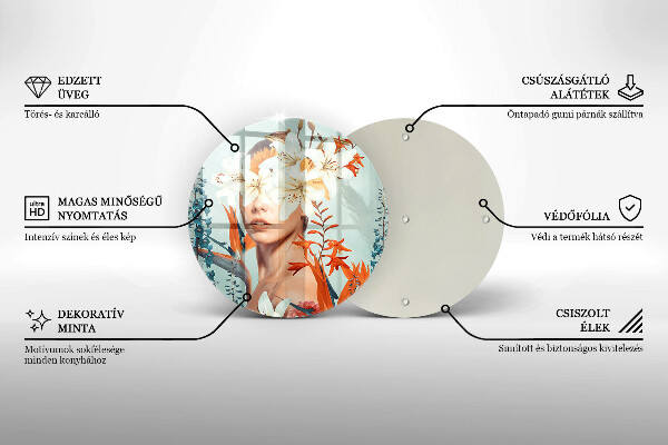 Tábua de cortar Mulher em Flores