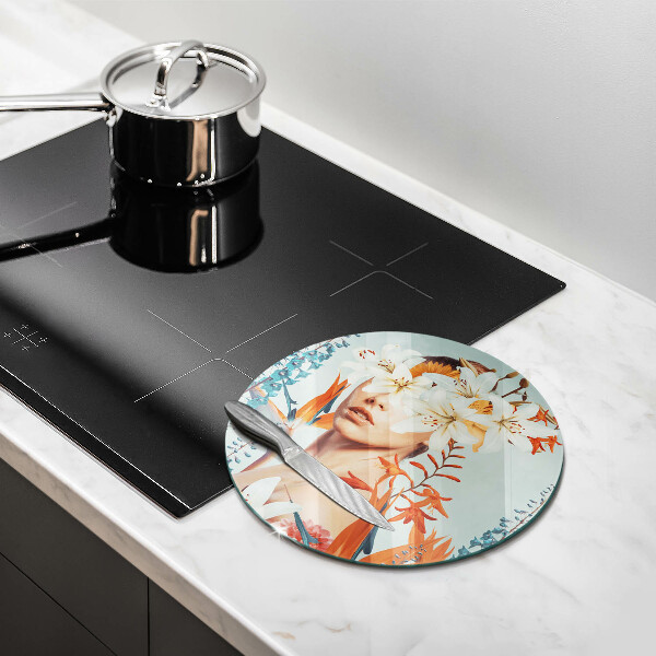 Tábua de cortar Mulher em Flores