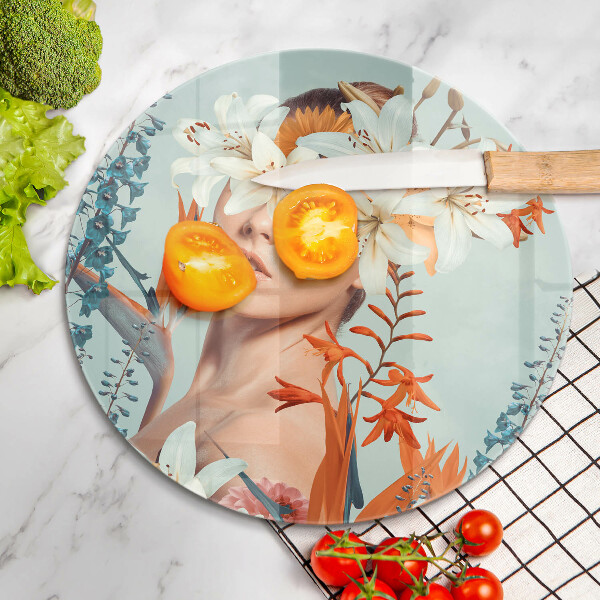 Tábua de cortar Mulher em Flores