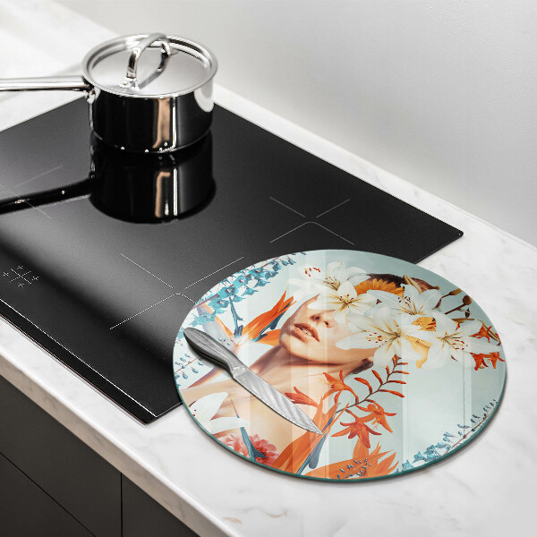 Tábua de cortar Mulher em Flores